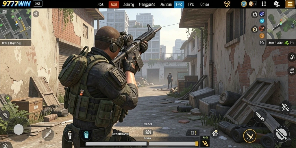 Gameplay menegangkan dalam 9777WIN dengan aksi tembak-menembak.