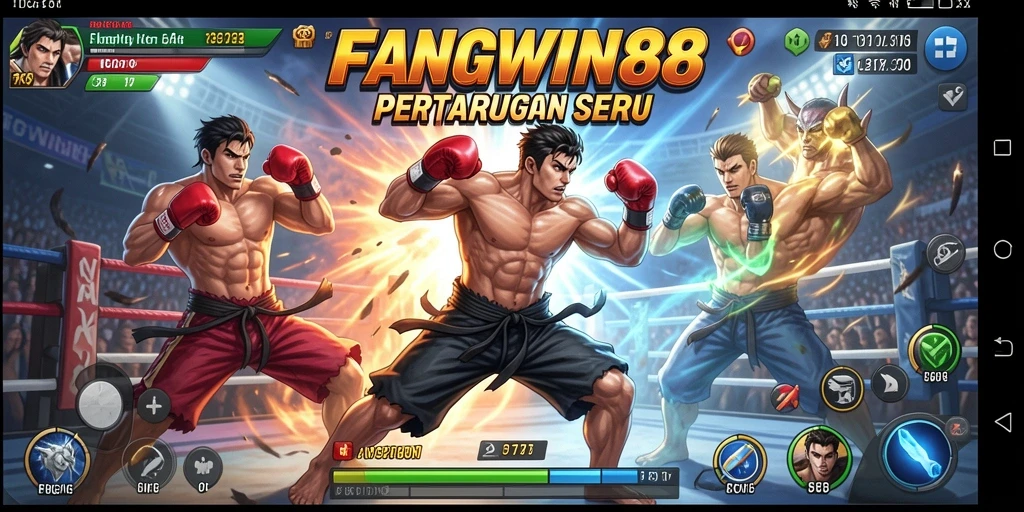 Tampilan screenshot <strong>FANGWIN88</strong> yang menampilkan aksi pertarungan yang mendebarkan.