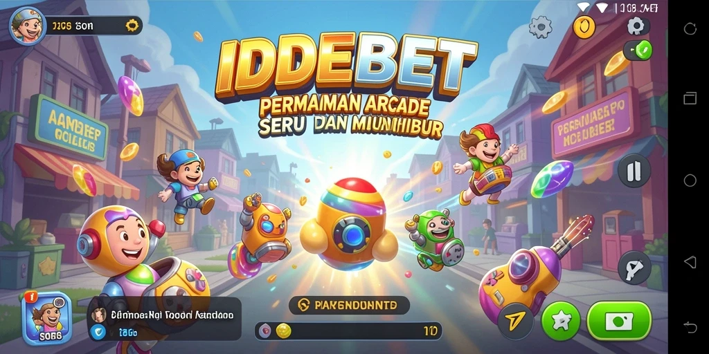 Gameplay Arcade IDEBET yang seru dan menantang.