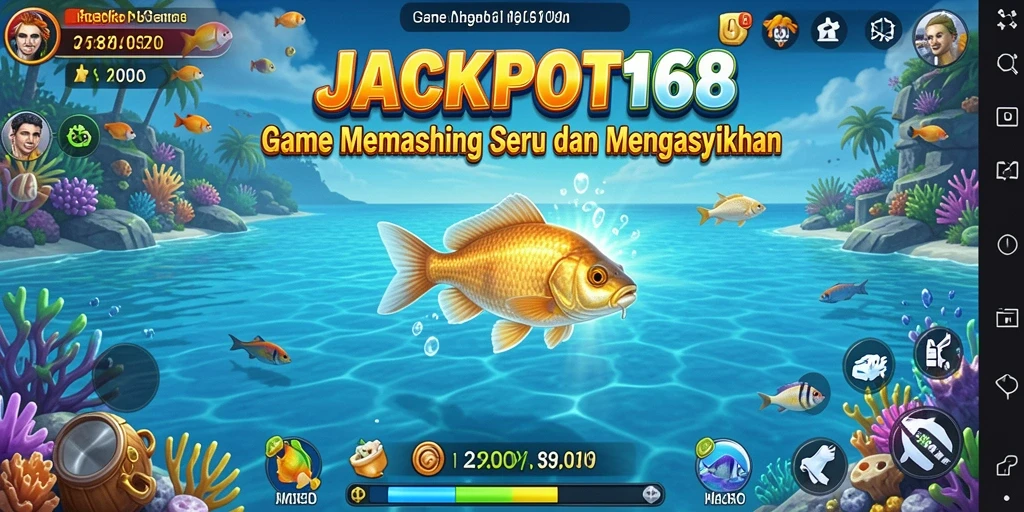 Gameplay JACKPOT168 yang memikat saat menangkap ikan.