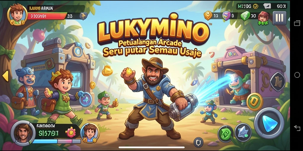 Tampilan gameplay LUKYMINO yang menarik dan penuh tantangan.