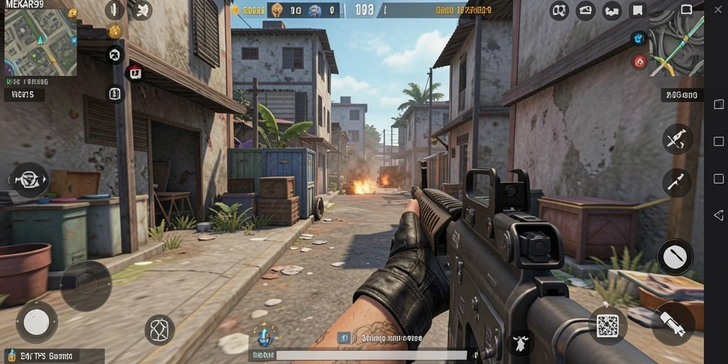 Screenshot gameplay MEKAR99 yang menampilkan aksi seru TPS.