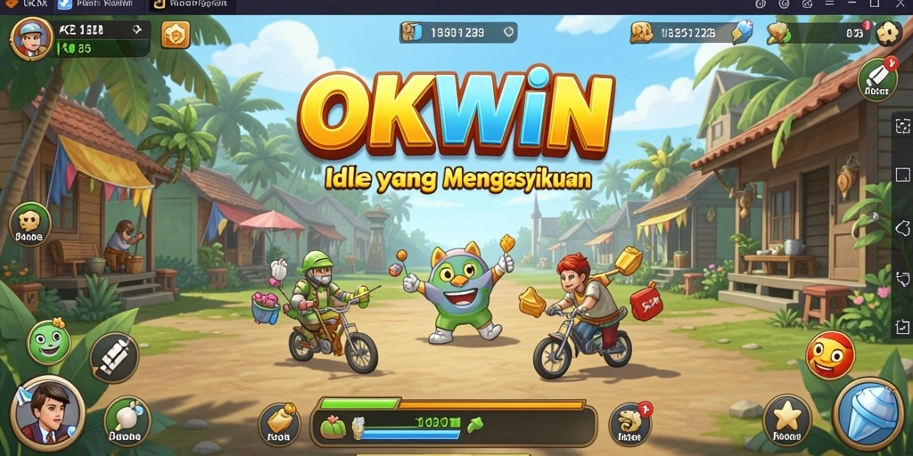 Screenshot OKWIN menampilkan gameplay Idle yang seru dan menarik.