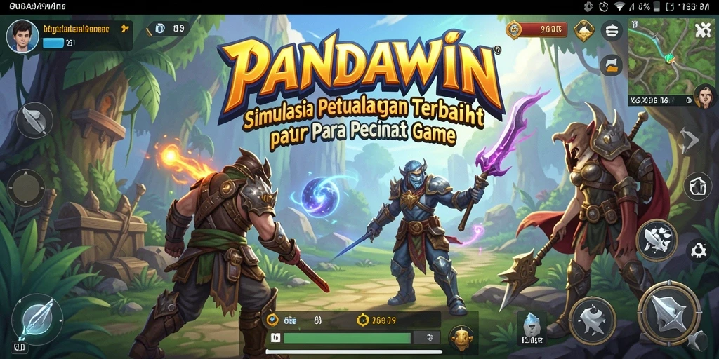 Tampilan gameplay PANDAWIN yang menarik dan penuh warna.