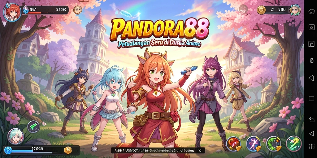 Screenshot PANDORA88 menampilkan aksi karakter Anime dalam pertarungan seru.