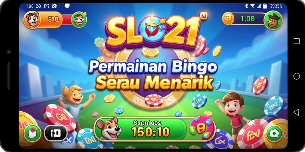 Tampilan gameplay seru dari SLOT21 dengan suasana Bingo yang menarik.