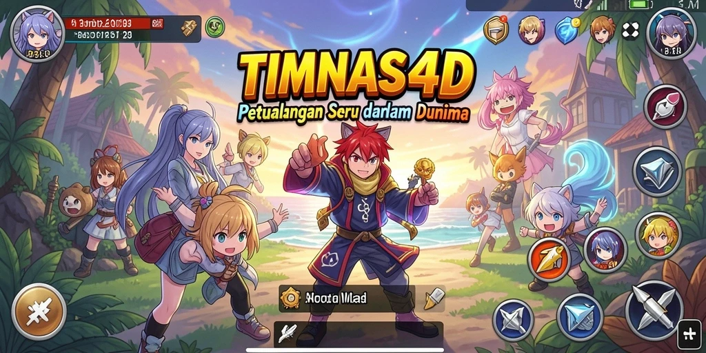 Tampilan gameplay TIMNAS4D yang menakjubkan dan penuh warna.
