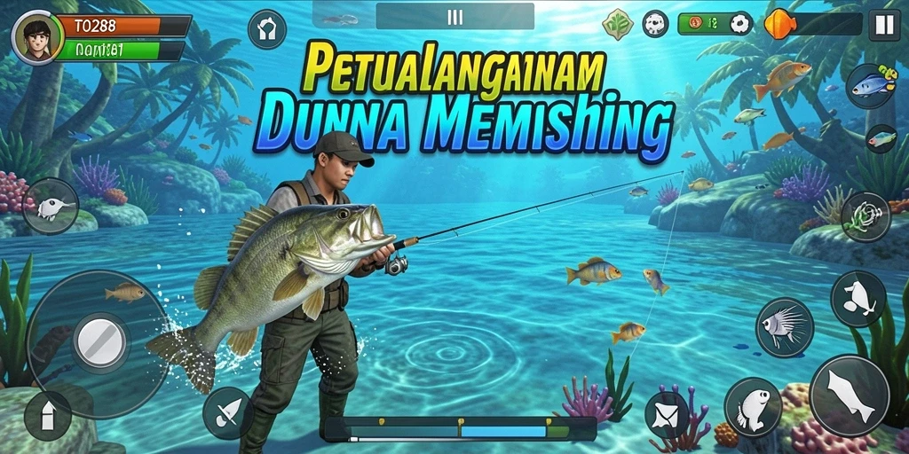 Gameplay menyenangkan saat menangkap ikan di TO288.