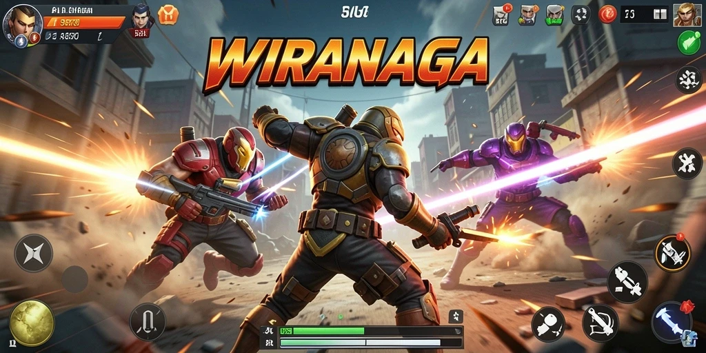 Gameplay seru dengan aksi tempur di WIRANAGA.